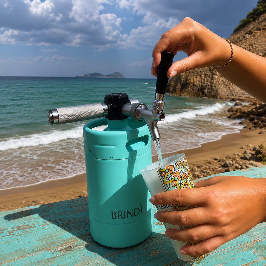BRINDÌ Solo (2L) Mini Keg, Laguna - Salt Skin (türkis)