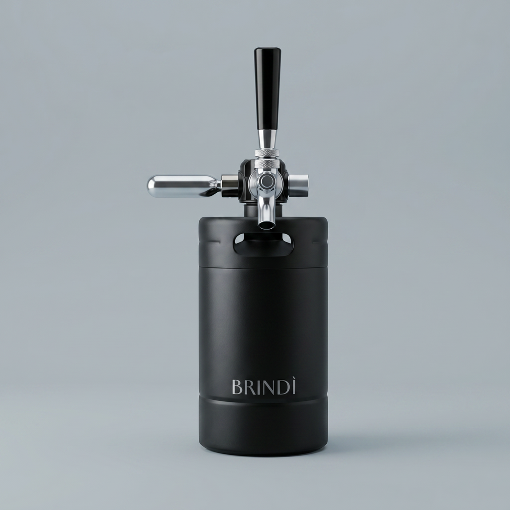 BRINDÌ Solo (2L) Mini Keg, Lava - Smoke & Ash (schwarz)